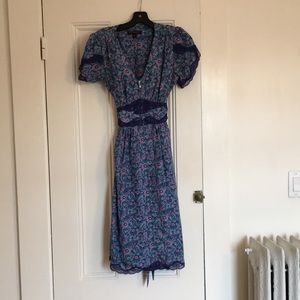 Betsey Johnson tie-back silk dress